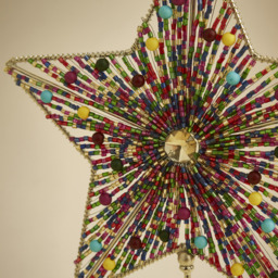 Beaded Star Multicoloured Tree Topper - thumbnail 3