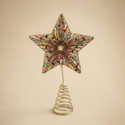 Beaded Star Multicoloured Tree Topper - thumbnail 4