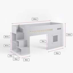 Marlowe Mid Sleeper Bed Frame With Storage - thumbnail 6