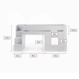 Marlowe Mid Sleeper Bed Frame With Storage - thumbnail 5