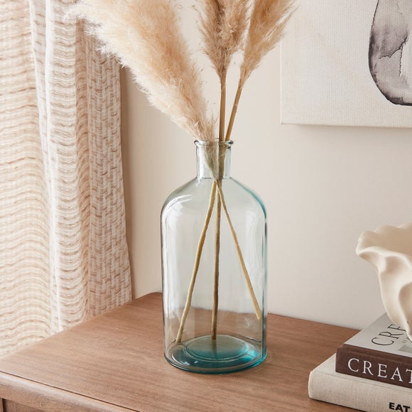 Green Glass Bottle Vase - image 1