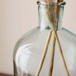 Green Glass Bottle Vase - thumbnail 2