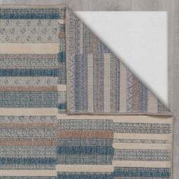 Patchwork Striped Washable Rug - thumbnail 3