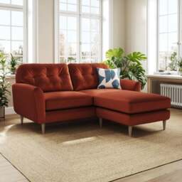 Sven Opulent Velvet Reversible Corner Chaise Sofa - thumbnail 1