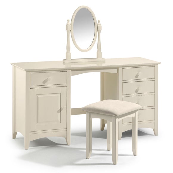 Cameo 5 Drawer Dressing Table, Stone - image 1