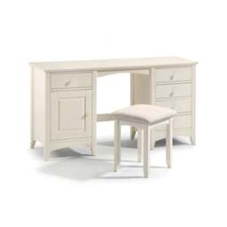 Cameo 5 Drawer Dressing Table, Stone - thumbnail 3
