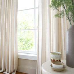 Hoveton Cotton Linen Unlined Slot Top Curtains - thumbnail 2