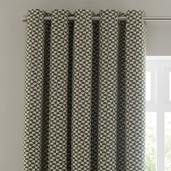 Geo Checkerboard Eyelet Curtains - image 1