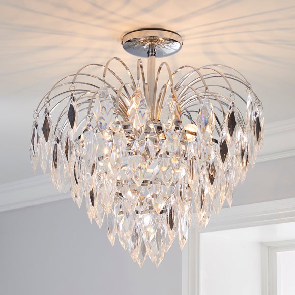Parla Jewel 3 Light Semi Flush Ceiling Light - image 1