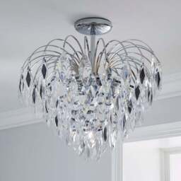 Parla Jewel 3 Light Semi Flush Ceiling Light - thumbnail 2