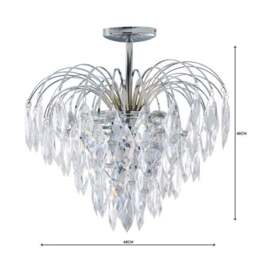 Parla Jewel 3 Light Semi Flush Ceiling Light - thumbnail 5