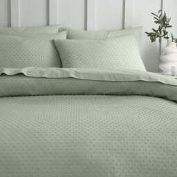 Valley Clipped Jacquard Duvet Cover & Pillowcase Set - thumbnail 3