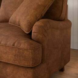 Beatrice II Relaxed Faux Leather Corner Storage Sofa Bed - thumbnail 4