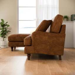 Beatrice II Relaxed Faux Leather Corner Storage Sofa Bed - thumbnail 3