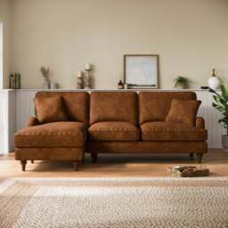 Beatrice II Relaxed Faux Leather Corner Storage Sofa Bed - thumbnail 2