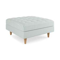 Zoe Pinstripe Fabric Square Storage Footstool - thumbnail 6