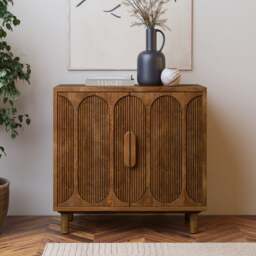 Khari 2 Door Small Sideboard, Mango Wood - thumbnail 1
