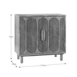 Khari 2 Door Small Sideboard, Mango Wood - thumbnail 6