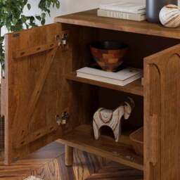 Khari 2 Door Small Sideboard, Mango Wood - thumbnail 3