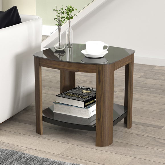 Return - Affinity Real Curved Side Table, Wood - image 1