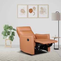 Lugo Faux Leather Manual Recliner Armchair - thumbnail 2