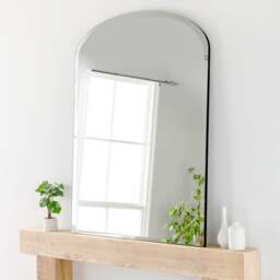 Yearn Arched Bevelled Overmantel Wall Mirror - thumbnail 1