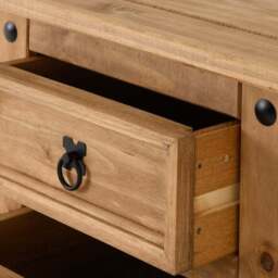 Premiere Corona 3 Drawer Bedside Table, Pine - thumbnail 6