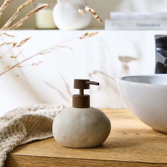 Cream Ceramic Soap Dispenser - image 1