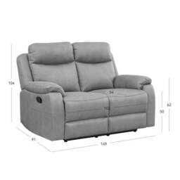 Image Furnishings Aviemore Faux Leather 2 Seater Manual Reclining Sofa - thumbnail 4