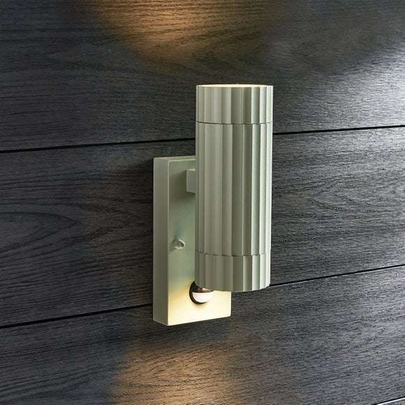 Georgi Ribbed 2 Light PIR Outdoor Wall Light - image 1