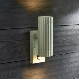 Georgi Ribbed 2 Light PIR Outdoor Wall Light - thumbnail 1