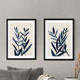 Set of 2 East End Prints Blue Plant Prints - thumbnail 1