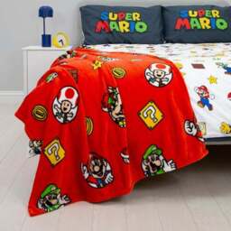 Nintendo Mario Here We Go Again Fleece Blanket - thumbnail 2