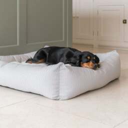 Lords and Labradors Striped Box Dog Bed - thumbnail 1
