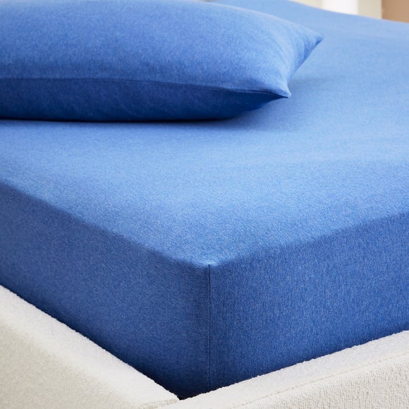 Elements 100% Cotton Jersey Plain Fitted Sheet - image 1
