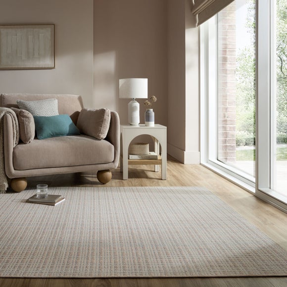 Woven Check Textured Washable Rug - image 1