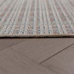 Woven Check Textured Washable Rug - thumbnail 4