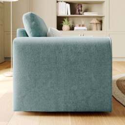 Abel Vintage Soft Chenille Snuggle Chair - thumbnail 3