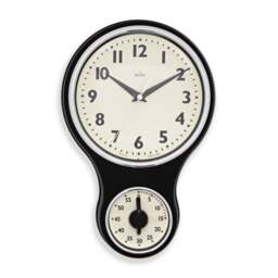 Acctim Kitchen Time Retro Quartz Timer Wall Clock - thumbnail 1