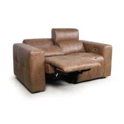 Akari Quilted Faux Leather Power Recliner 2 Seater Sofa - thumbnail 5