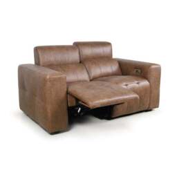 Akari Quilted Faux Leather Power Recliner 2 Seater Sofa - thumbnail 4