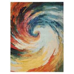 Multi Coloured Celestial Wave Rug - thumbnail 2