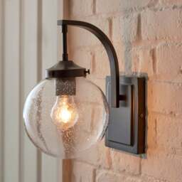 Twain Outdoor Globe Glass Wall Light - thumbnail 1