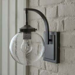 Twain Outdoor Globe Glass Wall Light - thumbnail 2
