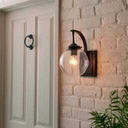 Twain Outdoor Globe Glass Wall Light - thumbnail 4
