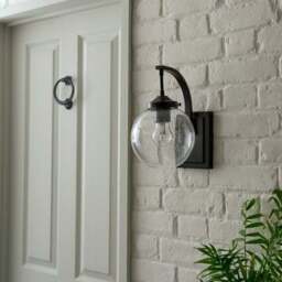 Twain Outdoor Globe Glass Wall Light - thumbnail 5