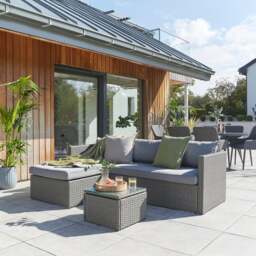Malta Rattan Garden Sofa Lounger Set - thumbnail 1