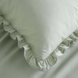 Pure Cotton Frilled 100% Cotton Duvet Cover & Pillowcase Set - thumbnail 5