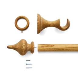 Pendleton Wood Curtain Pole - thumbnail 4