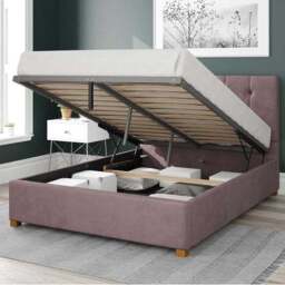 Hepburn Plush Velvet Ottoman Bed Frame - thumbnail 2